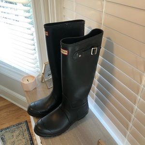 Black Hunter Boots Size 8